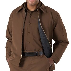 Uniwear Permalined Coat Jacket Uniform Quilted Lined Work Mechanic Utility Sz XL